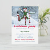 Kerst Toon Meisje in een Winterbos Kaart (Staand voorkant)