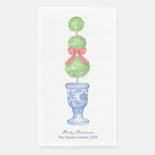 Kerst Topiary Coquette Chinoiserie Guest Towel Servet