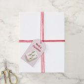 Kerst Topiary Mahjong  Cadeaulabel (Met Touw)