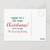 Kerst Traditionele geruite Tartan krans foto Briefkaart (Achterkant)