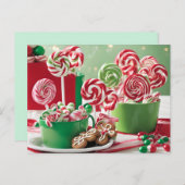 Kerst trakteert op briefkaart (Voorkant / Achterkant)