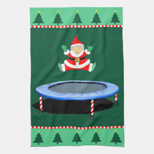 Kerst trampoline mevrouw Claus Theedoek