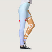 Kerst Treats Gingerbread Man Candy Cane Leggings (Rechts)