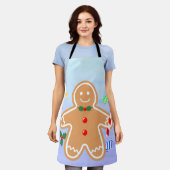 Kerst Treats Gingerbread Man Candy Cane Schort (Gedragen)