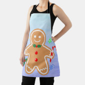 Kerst Treats Gingerbread Man Candy Cane Schort (Insitu)