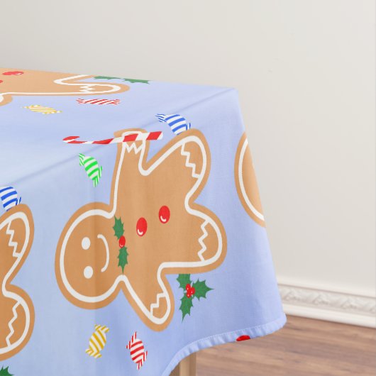 Kerst Treats Gingerbread Man Candy Cane Tafelkleed (Voorbeeld)