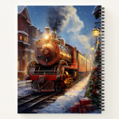 Kerst trein spiraal Notitieboek (Achterkant)