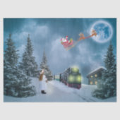 kerst-treintissuedocument tissuepapier (Voorkant)