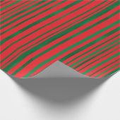 Kerst trendy rood en groen inpakpapier (Hoek)