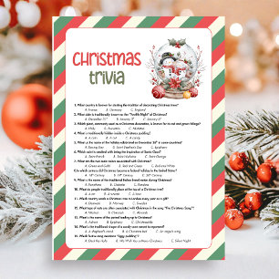 Kerst Trivia Spel Feestdagenkaart