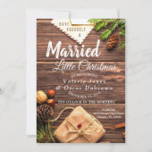 Kerst Trouwdag Kaart (Voorkant)