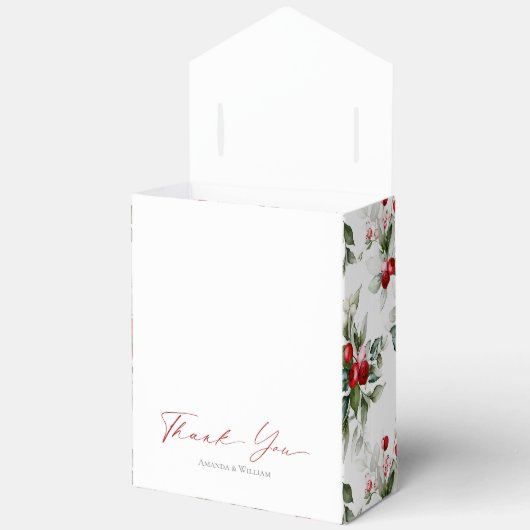 Kerst Trouwgunst Cadeaudoos met Dank u Nee Bedankdoosjes (Open)