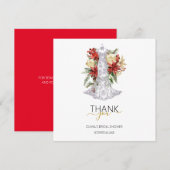 Kerst trouwjurk bruidsfeest bedankt  (Voorkant / Achterkant)