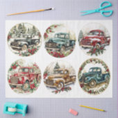 Kerst  Truck Rounds Tissuepapier (Craft)