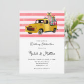 Kerst Truck Wedding Kaart (Staand voorkant)