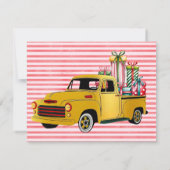 Kerst  Truck Wedding RSVP Kaartje (Achterkant)