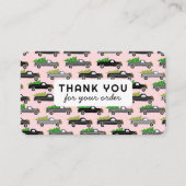 Kerst Trucks Klantenbestelling Dank u QR Code Visitekaartje (Voorkant)