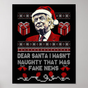 Kerst Trump Beste Kerstman Fake Nieuws Grappige Ke Poster