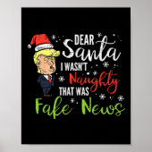 Kerst Trump Beste Kerstman Fake Nieuws Grappige Ke Poster (Voorkant)