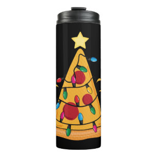 Kerst TShirt voor jongens Pizza-paasboom Thermosbeker