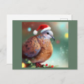 Kerst Turtle Dove 1 Feestdagenkaart (Voorkant / Achterkant)