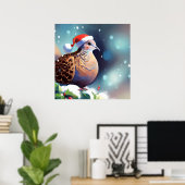 Kerst Turtle Dove 2 Poster (Thuiskantoor)