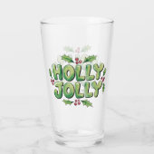 Kerst Typografie Glas (Achterkant)
