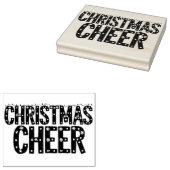Kerst Typografie Rubberstempel (Gestempeld)