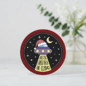 Kerst UFO Grappig Feestdagenkaart (Staand voorkant)