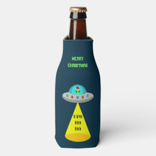 Kerst UFO Ho Alien vliegende schotel Custom Flesjeskoeler
