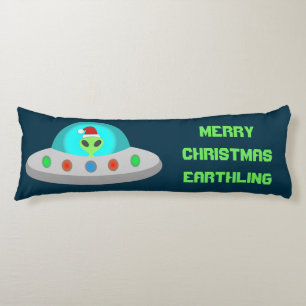 Kerst UFO Ho Alien vliegende schotel Custom Lichaamskussen