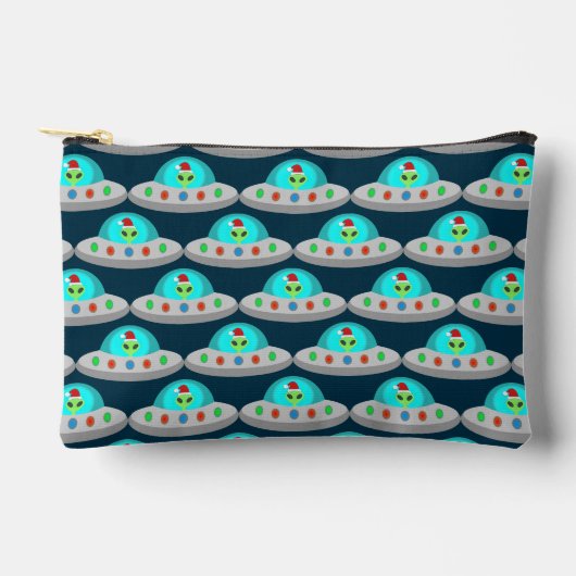 Kerst UFO Ho Alien vliegende schotel Patterned Etui (Voorkant)