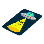 Kerst UFO Ho Ho Alien vliegende schotel Magneet (Linkerzijde)