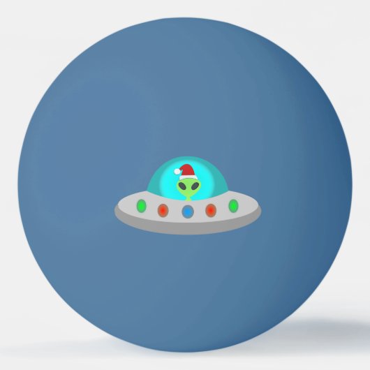 Kerst UFO Ho Ho Alien vliegende schotel Pingpongballen (Achterkant)