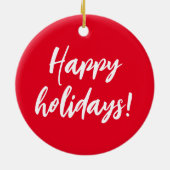 Kerst Ugly Sweater Beach Lover Keramisch Ornament (Achterkant)