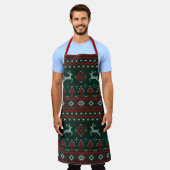 Kerst Ugly Sweater Cross-stitch Funny Schort (Gedragen)