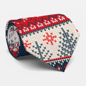 Kerst Ugly Sweater Knitting Pattern Reindeer Stropdas (Opgerold)
