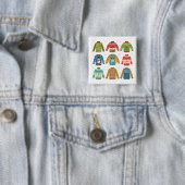 Kerst-Ugly Sweaters Vierkante Button 5,1 Cm (In situ)