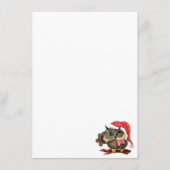 Kerst uil menu (Voorkant)