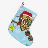 Kerst Uil Tree Ornamenten Grote Kerstsok (Voorkant (Hangend))