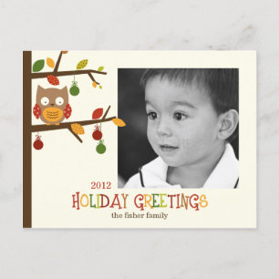 Kerst Uil Vakantie / Kerst Briefkaart