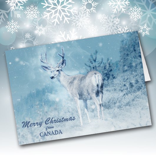 Kerst uit Canada Herten Kerst Kaart