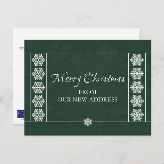 Kerst uit ons nieuwe adres Briefkaart (Voorkant / Achterkant)