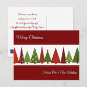 Kerst uit ons nieuwe adres Briefkaart (Voorkant / Achterkant)