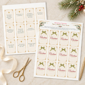 Kerst Uitbeeldingen Familiefeestspel Kaarten