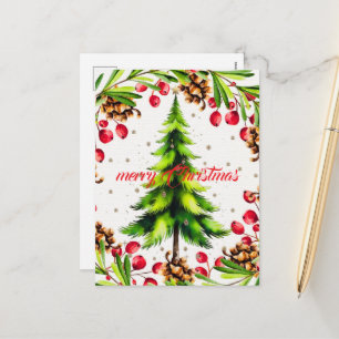 Kerst uitnodiging party Kaartenset, Vakantiekaartb