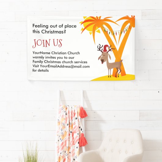 Kerst uitnodiging spandoek (Insitu)