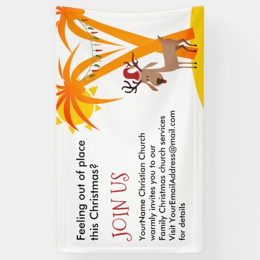 Kerst uitnodiging spandoek (Verticaal)