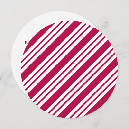 Kerst uitnodigingen met pepermunt snoepjes (Voorkant / Achterkant)