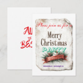 kerst uitnodigingskaarten RSVP kaartje